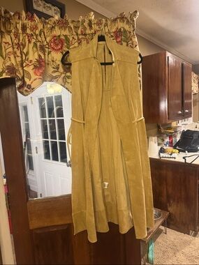 BCBGMaxAzria Mustard Suede Long Vest